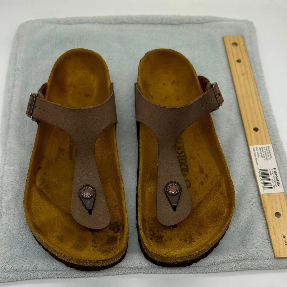 Birkenstock Gizeh Oiled Leather Sandals Women’s 38/US 7 to 7.5 - Picture 1 of 10